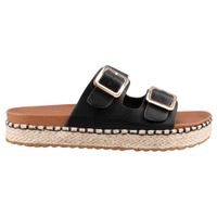 Sandalia Casual Aria By Eh! 83383 Sintético Negro Mujer