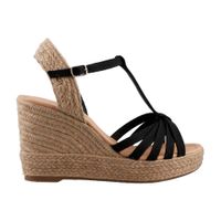 Sandalia Casual Miracol By Mama Lola 9308 Textil Sintético Negro Dama