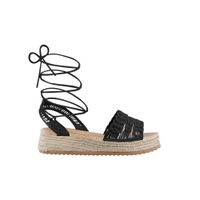 Sandalia Miracol By Mama Lola Spiky Textil Negro Mujer